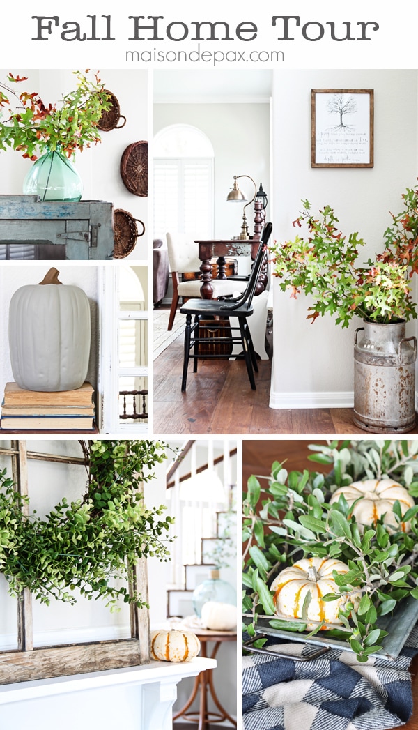 I love this fall home tour! Calming neutrals and lots of texture: simple ideas and easy fall decorations | aiweb9ygdry.cmersite.com