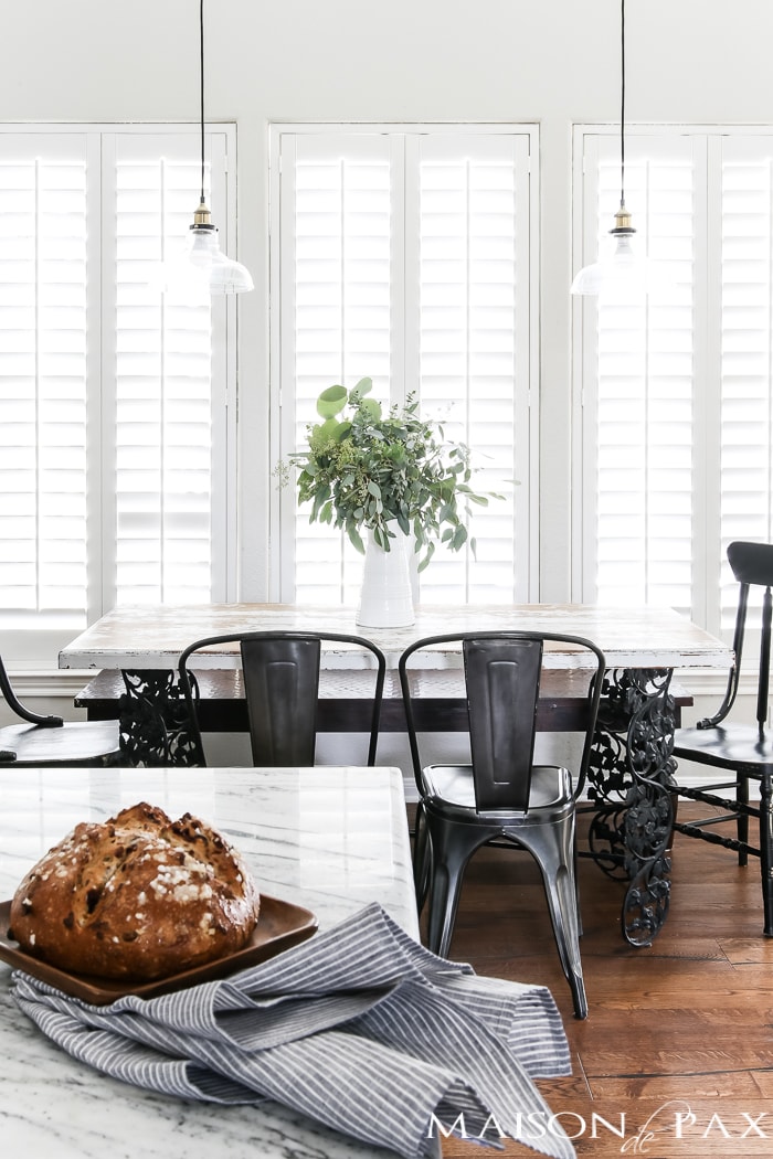 fresh bread and eucalyptus make kitchen counters feel so much more elegant #fallkitchen