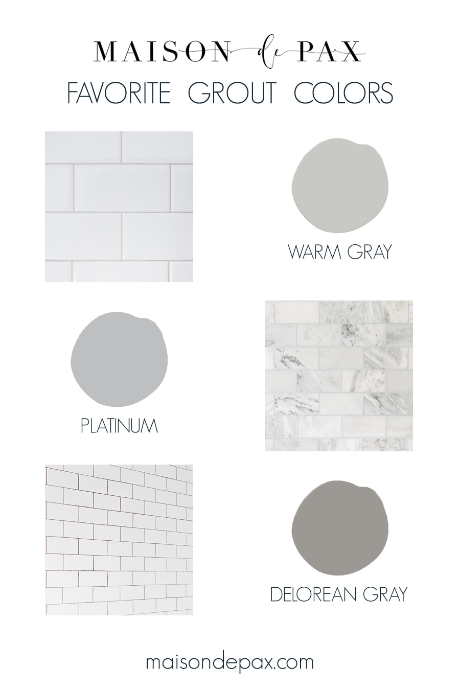 best grout colors for subway tile and marble