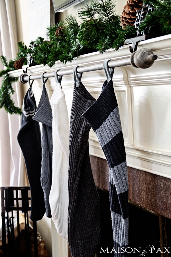 Cheap and easy DIY stocking holder- Maison de Pax
