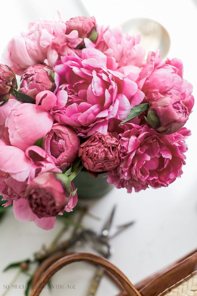 French Vintage Bouquet of Peonies- Maison de Pax