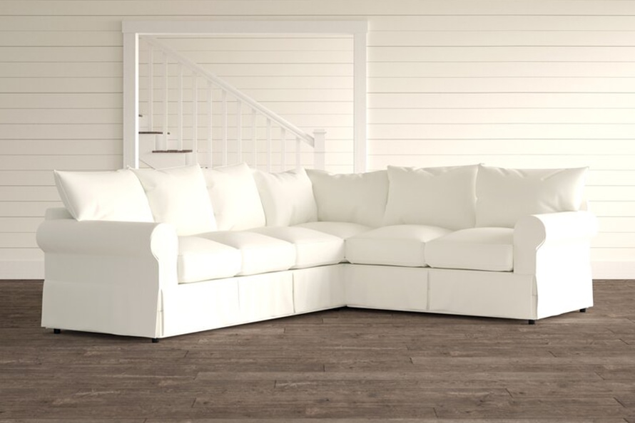 jameson roll arm down cushion corner sectional from Birch Lane