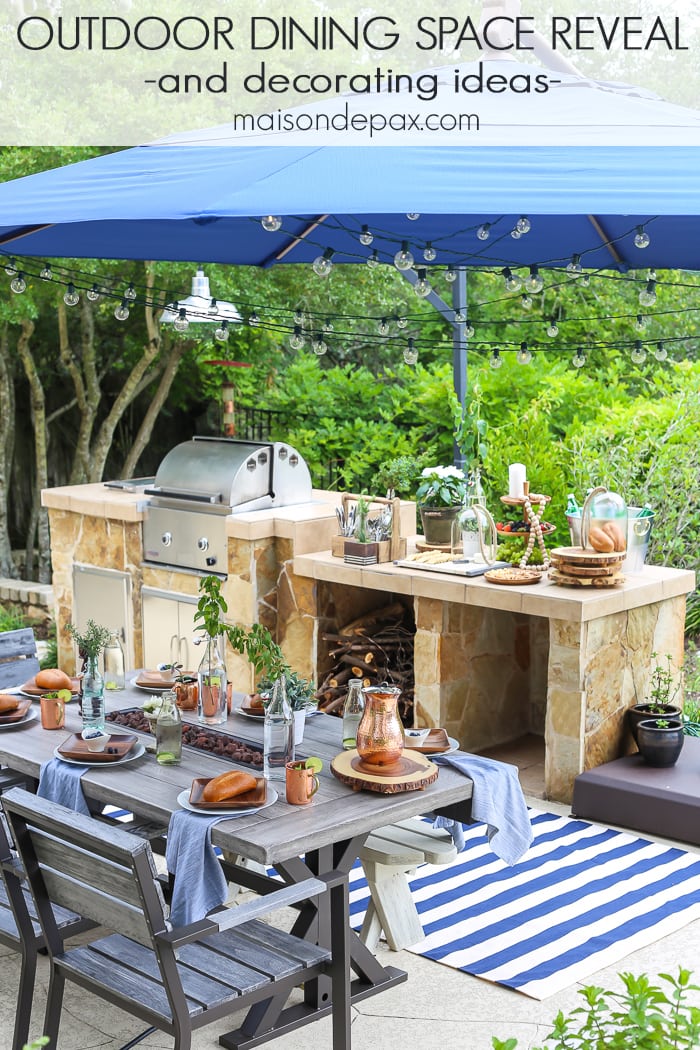 Outdoor dining space- Maison de Pax