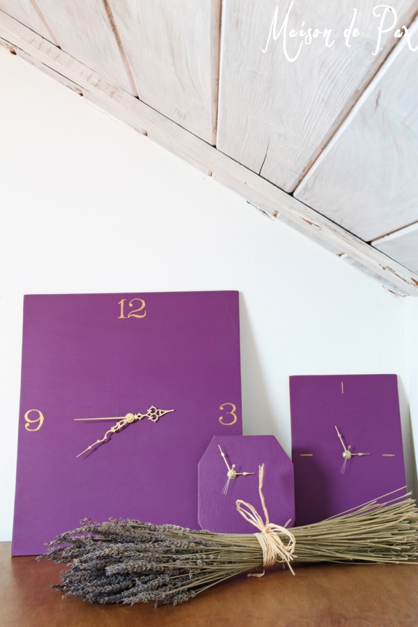 Click through for step by step instructions to turn plywood scraps into gorgeous, working clocks!
