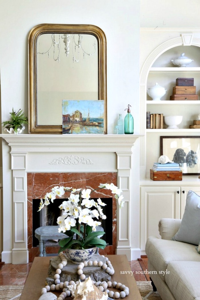 summer mantel in great room
