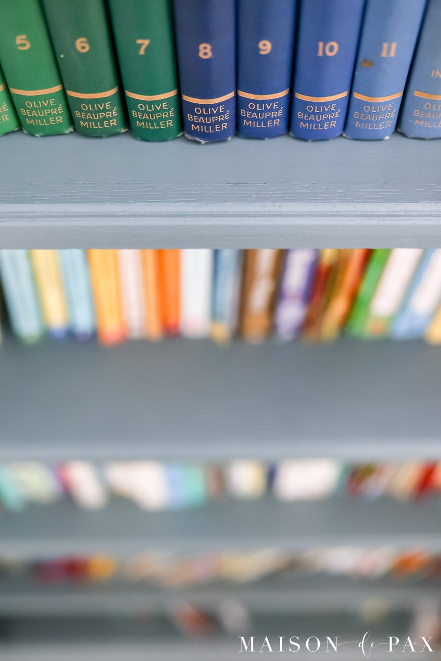 painted laminate bookcase