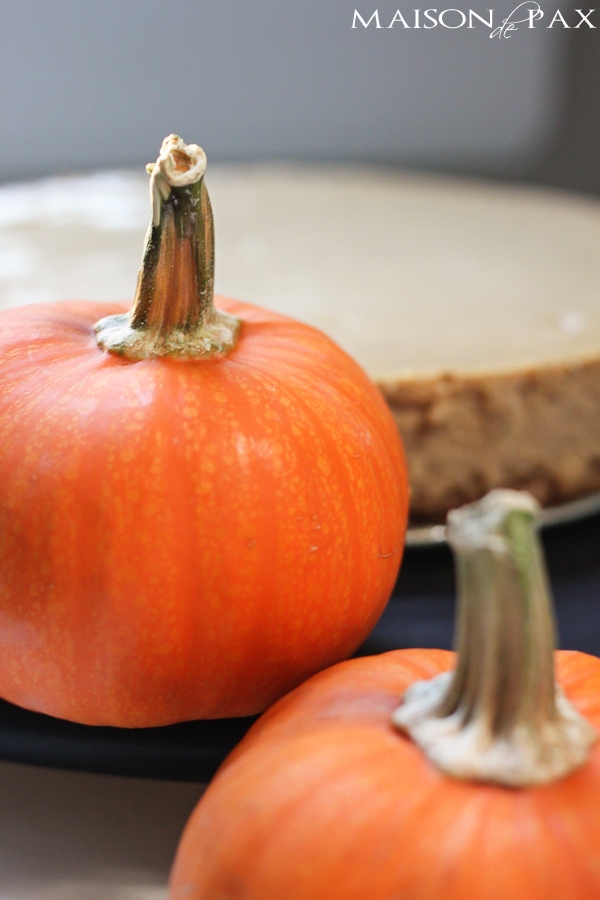 Perfect Thanksgiving dessert - praline pumpkin cheesecake: rich, creamy, spiced, and sweet via aiweb9ygdry.cmersite.com #fall #recipe