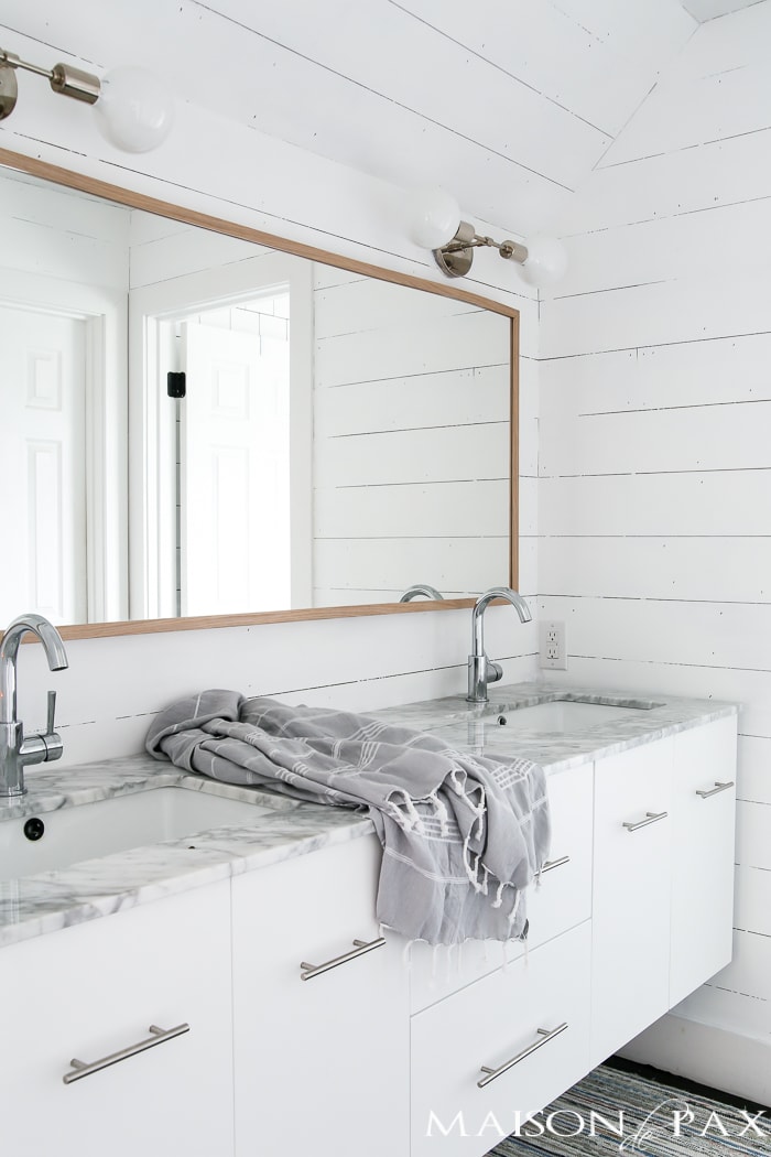 White Shiplap Bathroom- Maison de Pax