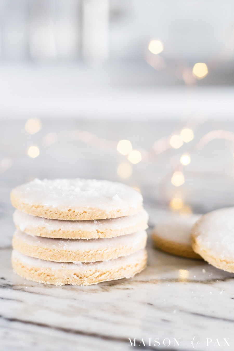 Iced Peanut Butter Sugar Cookies
