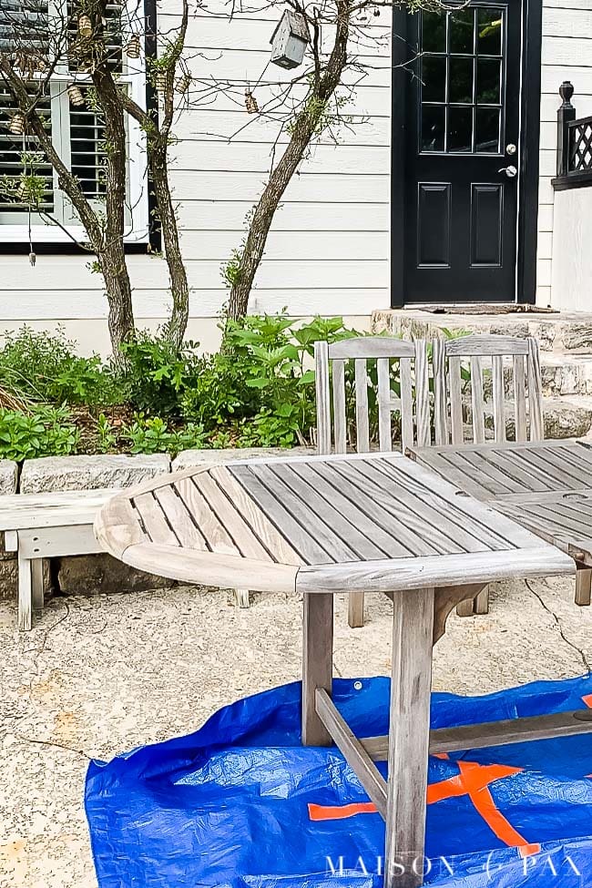 teak furniture after teak cleaner