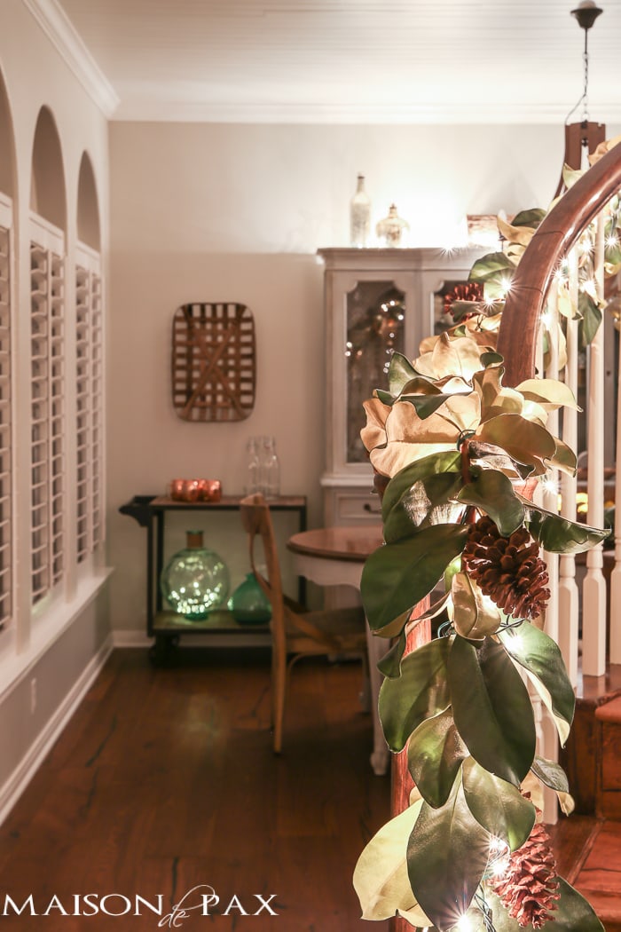 Magnolia leaf Christmas garland- Maison de Pax