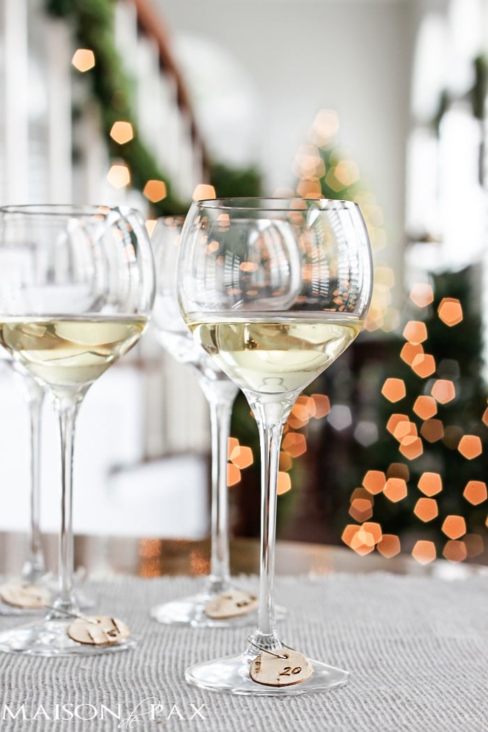 DIY Birch Bark Wine Charms