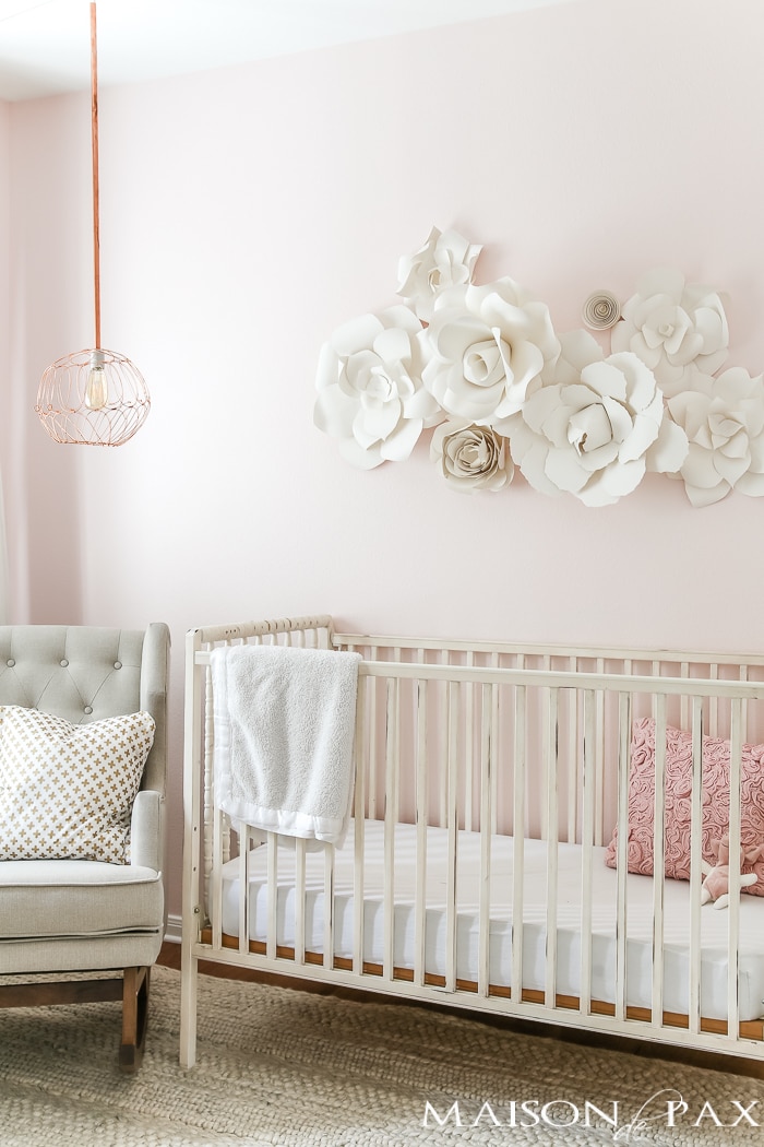 feminine baby girl nursery- Maison de Pax