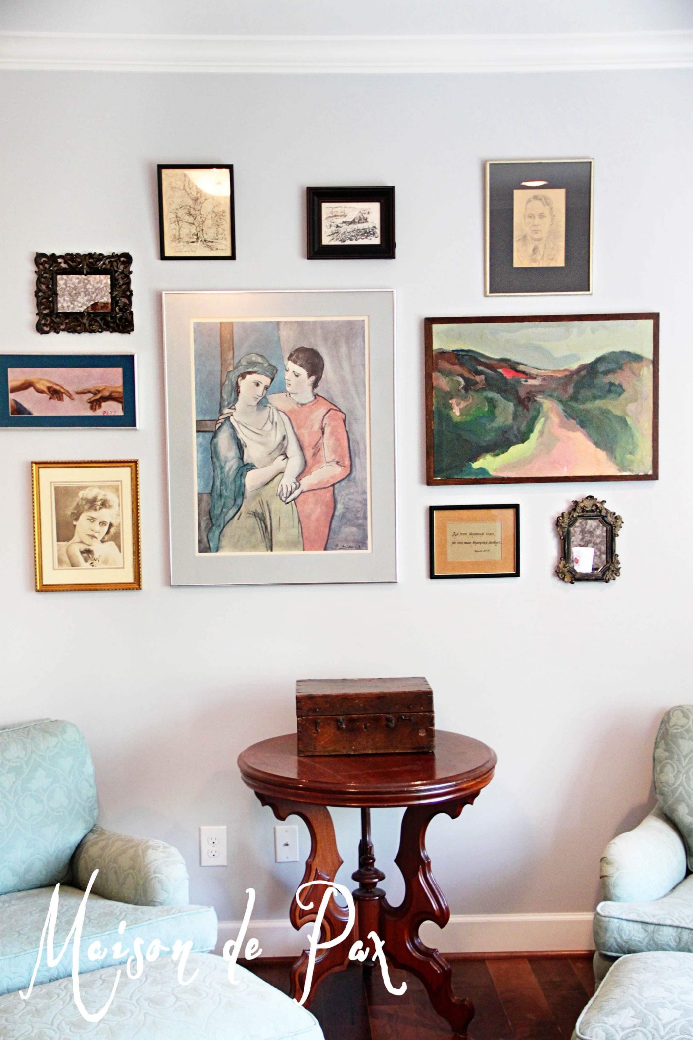Eclectic Traditional Gallery Wall