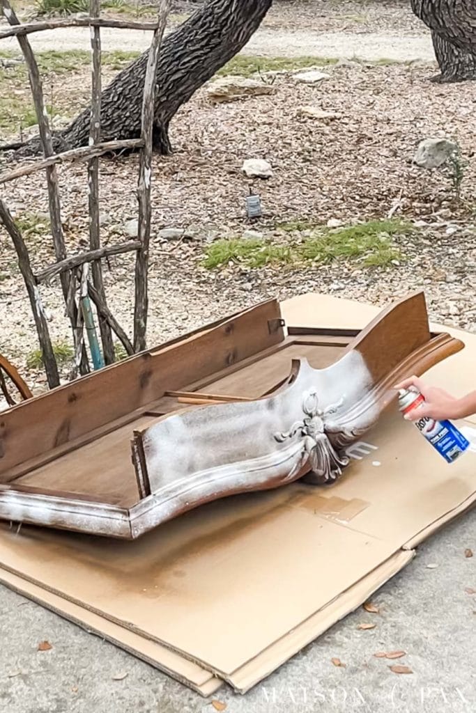 using oven cleaner to remove old varnish and stain