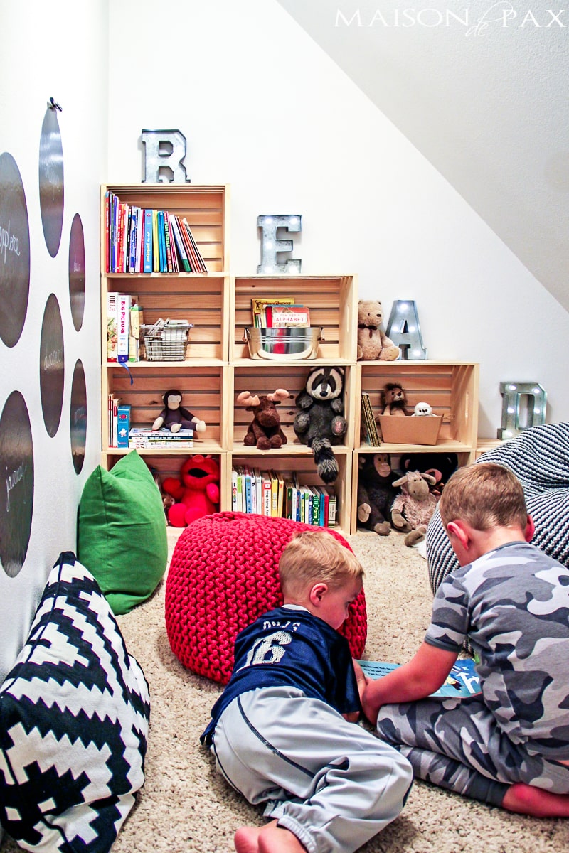 Create a darling nook anywhere in your house with books, maps, pillows, poufs, and more | aiweb9ygdry.cmersite.com