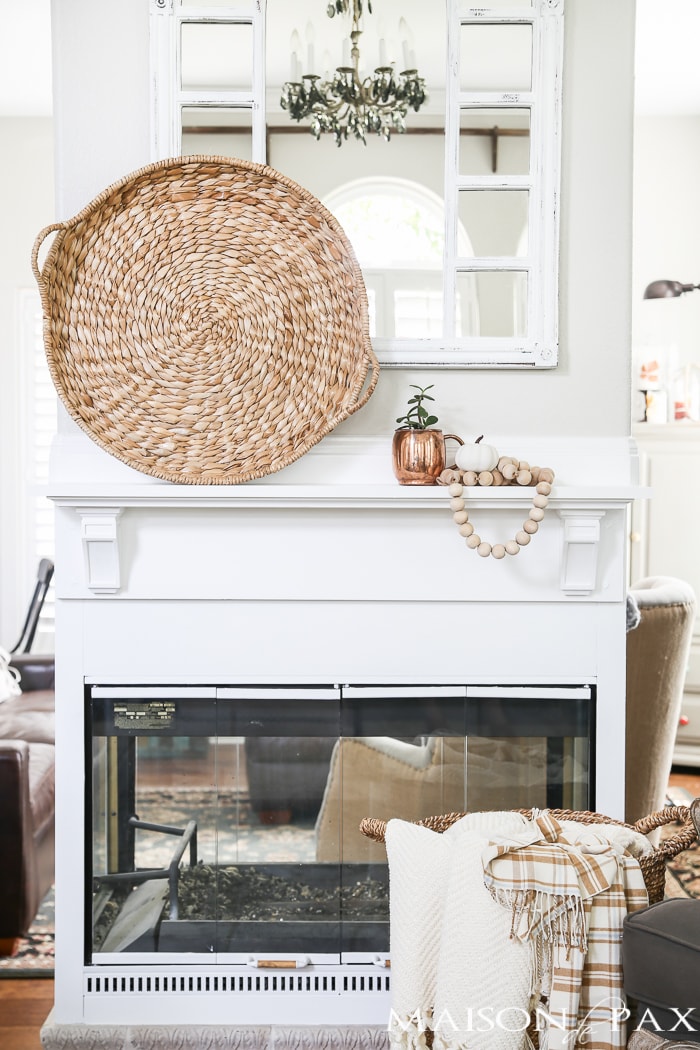 White Fireplace decor- Maison de Pax