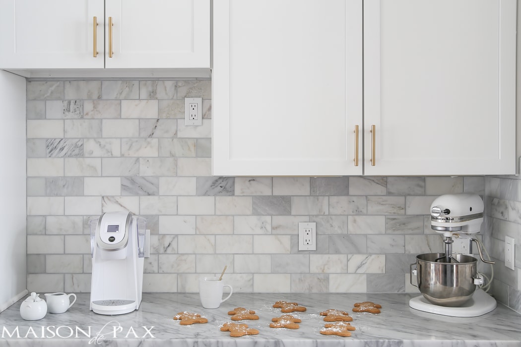Christmas cookies on marble countertop - Maison de Pax