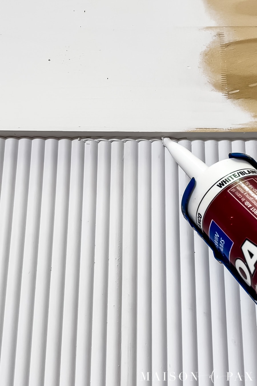 caulking around fluted trim on DIY doors