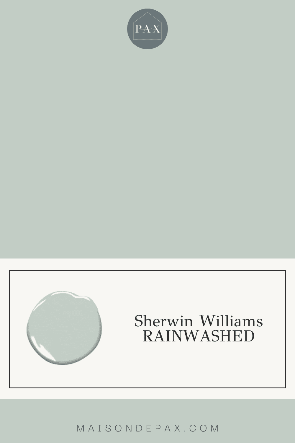 SW Rainwashed - light blue green paint color