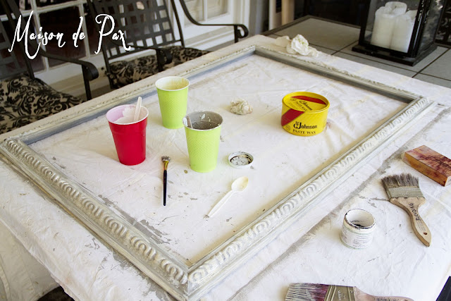 antique painted picture frame tutorial- Maison de Pax