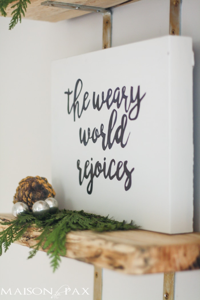 Free Christmas Printables! Prepare your heart for this season with this PAIR of Christmas printables... A thrill of hope AND the weary world rejoices!