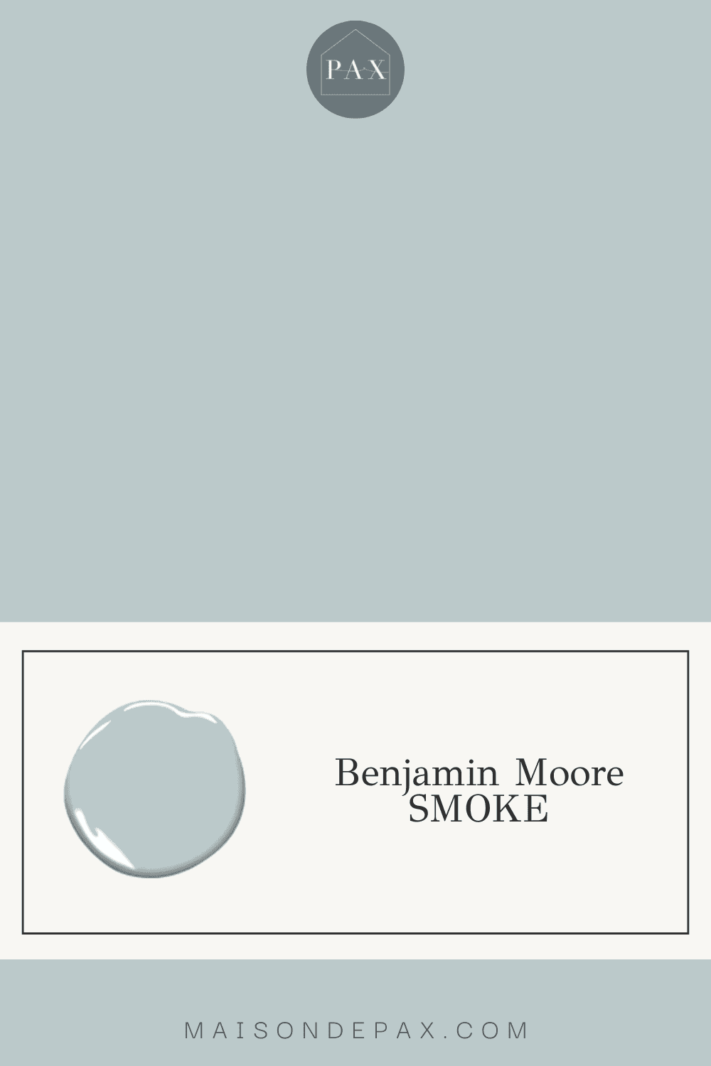 Benjamin Moore Smoke - light blue paint color