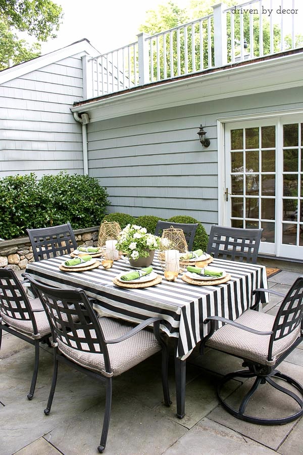 Striped Coastal Patio Set