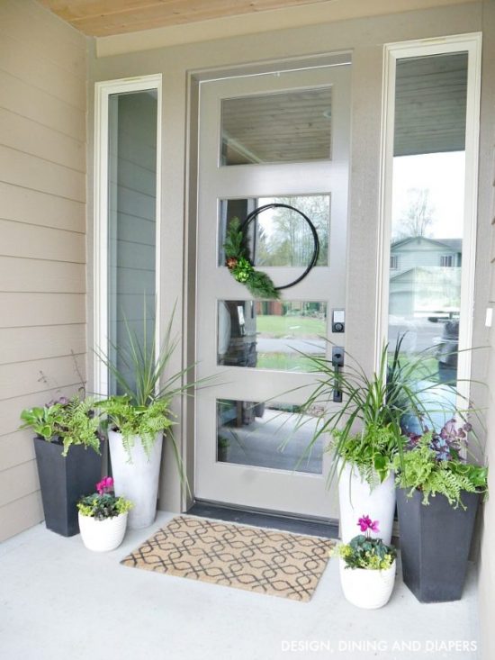 Contemporary porch and plants- Maison de Pax