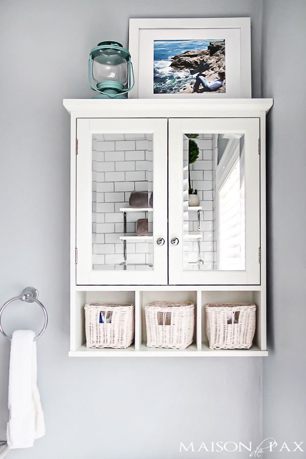 Beautiful Master Bathroom with blue and white decor- Maison de Pax