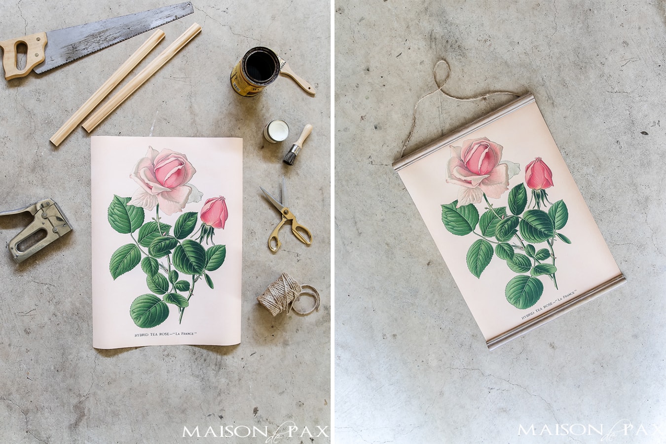 botanical printable DIY wall hanging | Maison de Pax