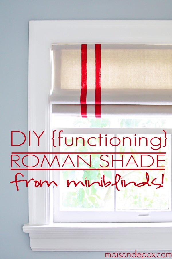 Turn old miniblinds into functioning roman shades | aiweb9ygdry.cmersite.com #upcycle #diy #dropcloth