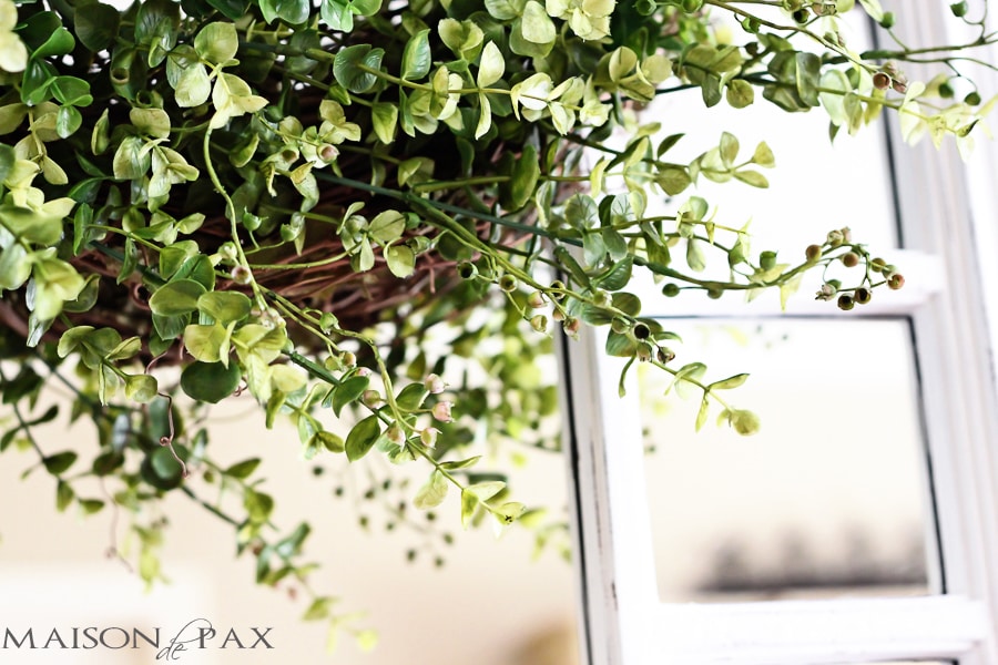 Close-up of Eucalyptus wreath- Maison de Pax