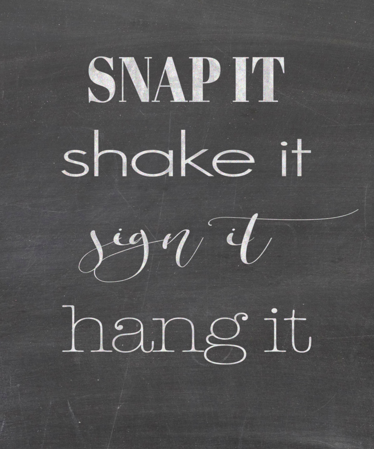 free printable! Chalkboard sign for a polaroid station in lieu of a guest book | aiweb9ygdry.cmersite.com