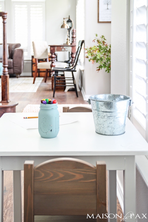 Kids Craft Table Makeover