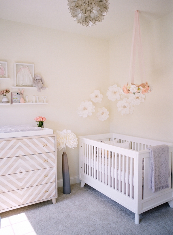 blushnursery with flowers-Maison de Pax