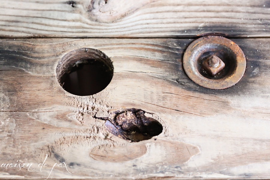 How to make a DIY wooden spool table with DIY tutorial- Maison de Pax