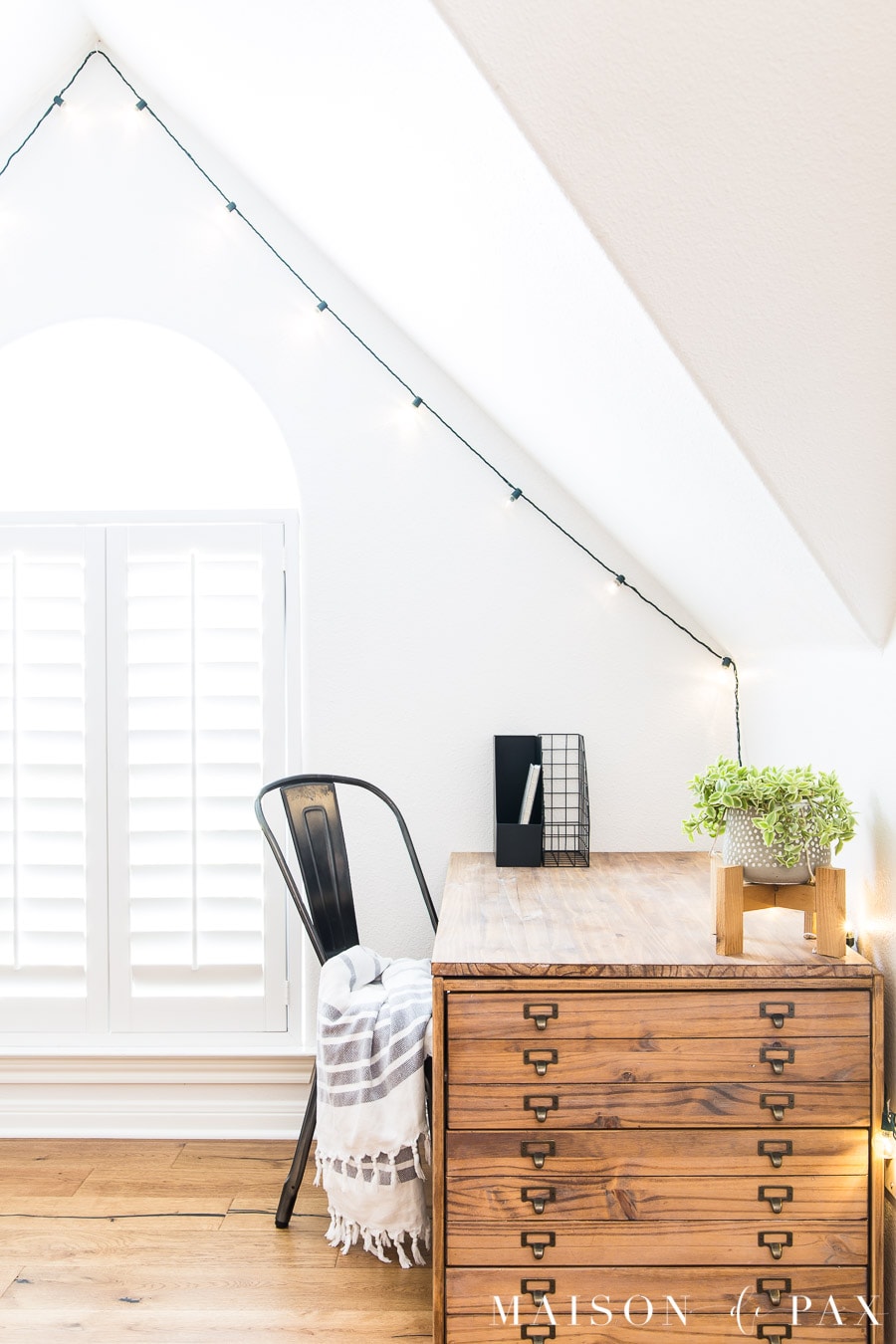 wooden desk neatly organized | Maison de Pax