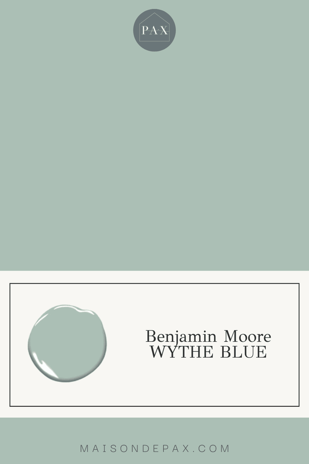 Benjamin Moore Wythe Blue - light blue green paint color