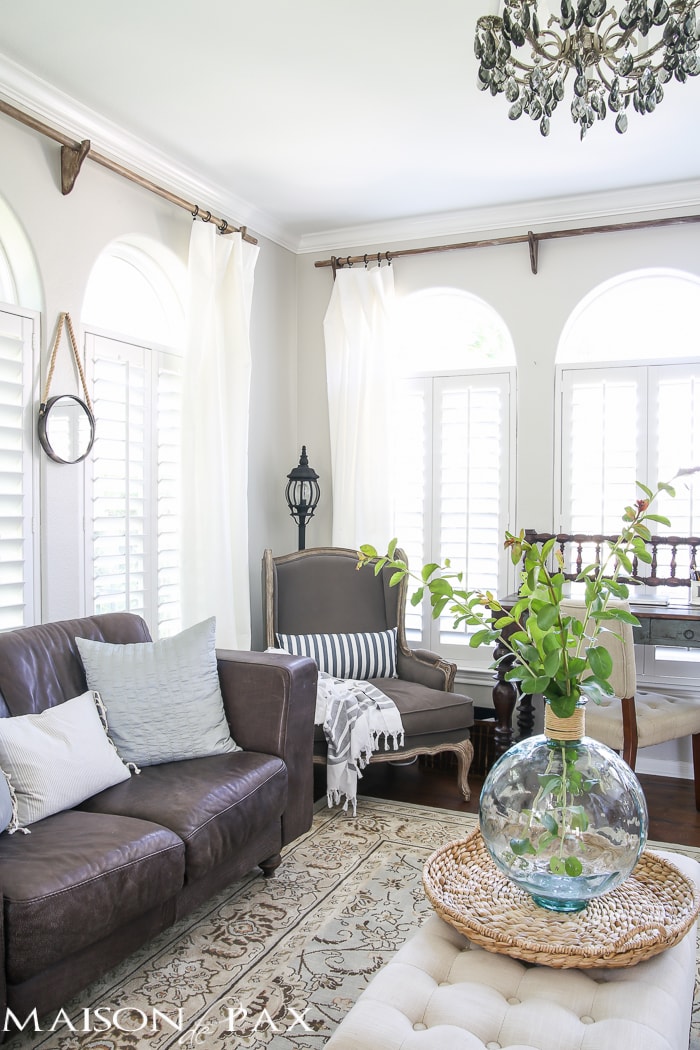 Neutral modern farmhouse living room- Maison de Pax
