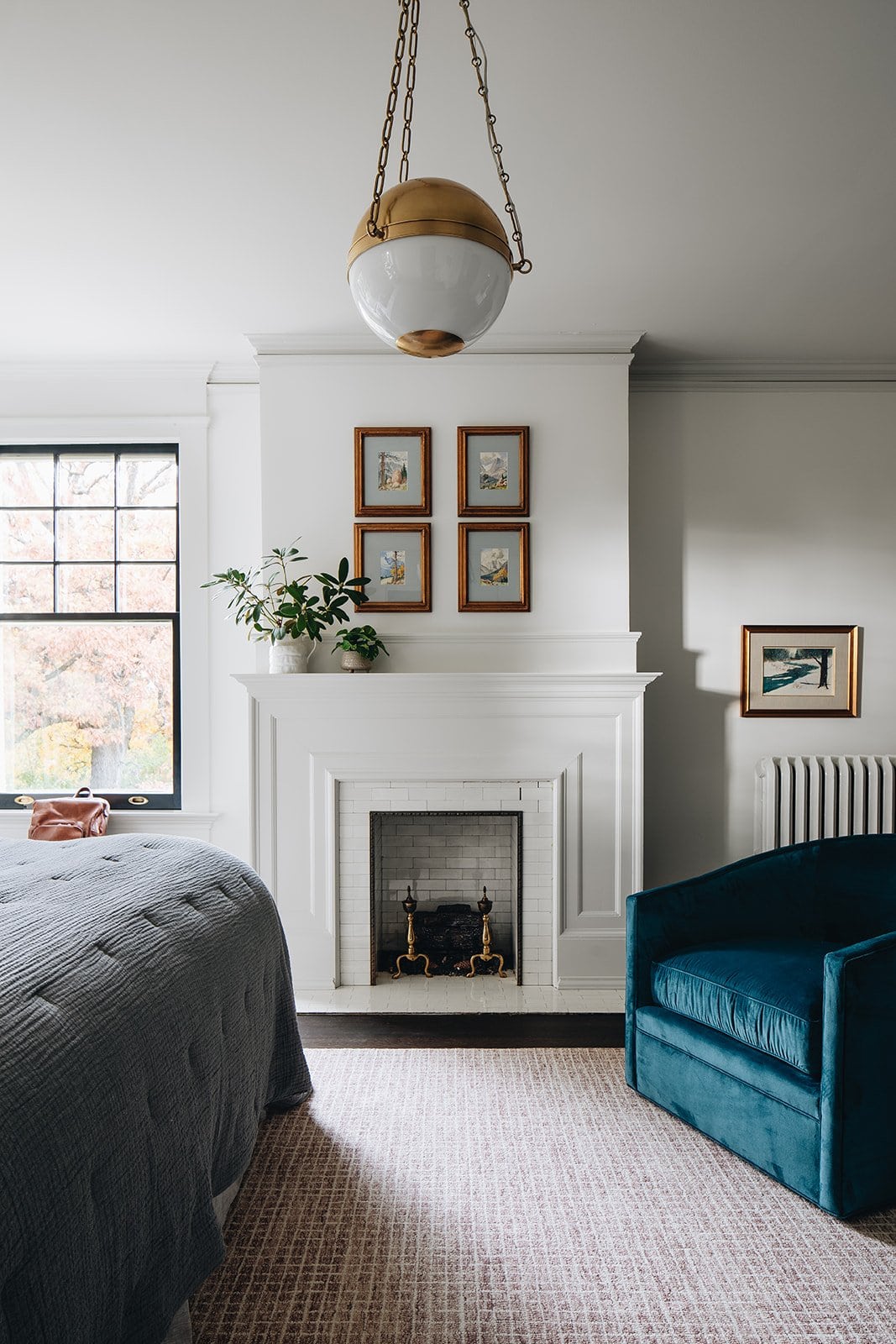 Jean Stoffer "The Madison" classic white fireplace surround
