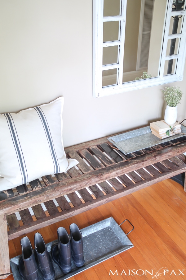 cute and functional ideas for organizing a foyer with galvanized trays | aiweb9ygdry.cmersite.com