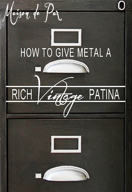 How to paint a metal cabinet- Maison de Pax