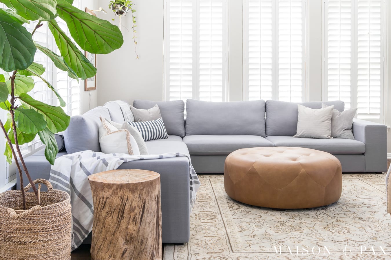 5 tips for creating a light, bright living space #livingroomdecor #sectionalsofa #neutraldecor