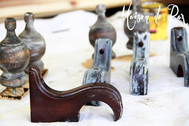 Create your own "reclaimed" wood curtain rods for only $5!