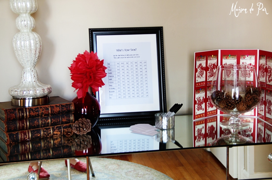 chinese new year entry table