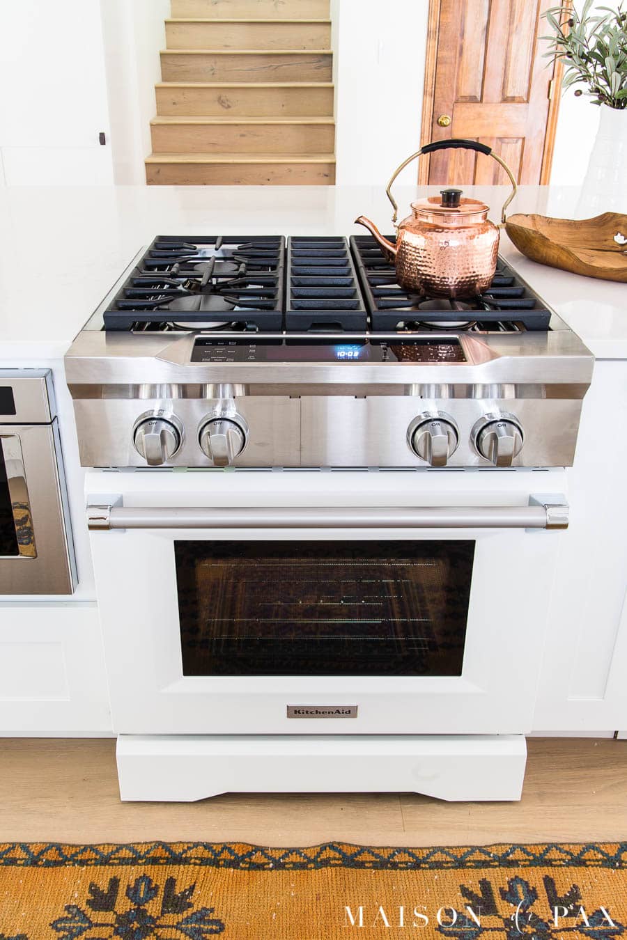 kitchenaid 30" commercial range white | Maison de pax