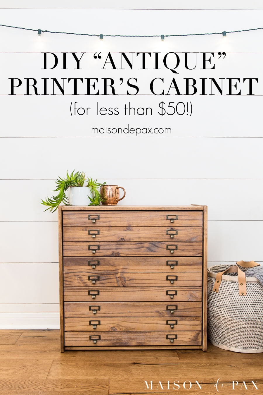 tutorial for diy printer's cabinet from an ikea rast dresser