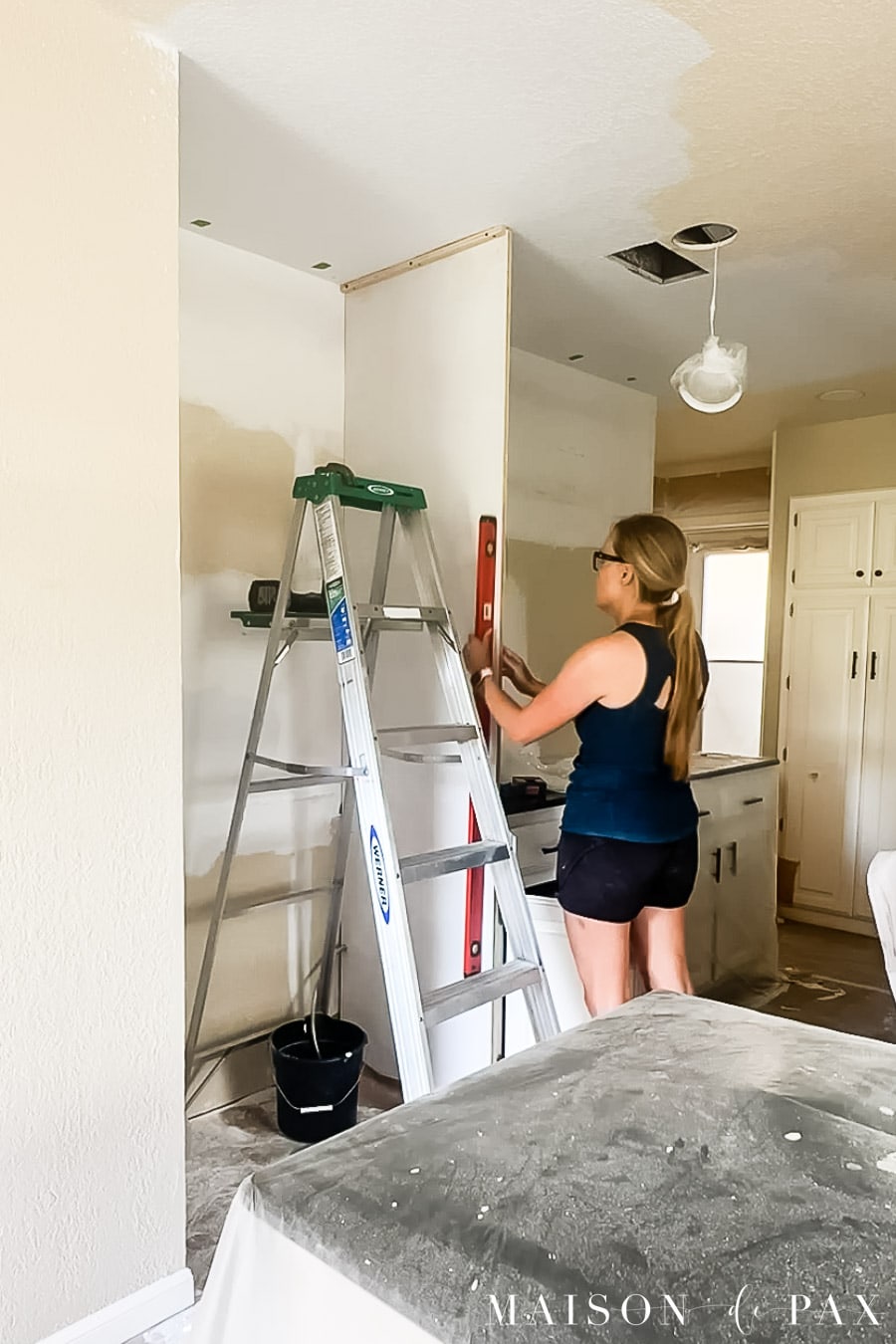 installing a refrigerator surround cabinet