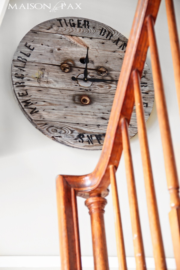 Industrial Spool Clock- Maison de Pax